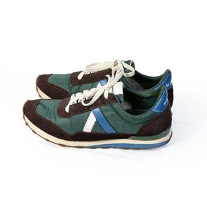 El Ganso Men's Retro Running Sneakers - Green/Brown - Size US 10 (Fits like 9)